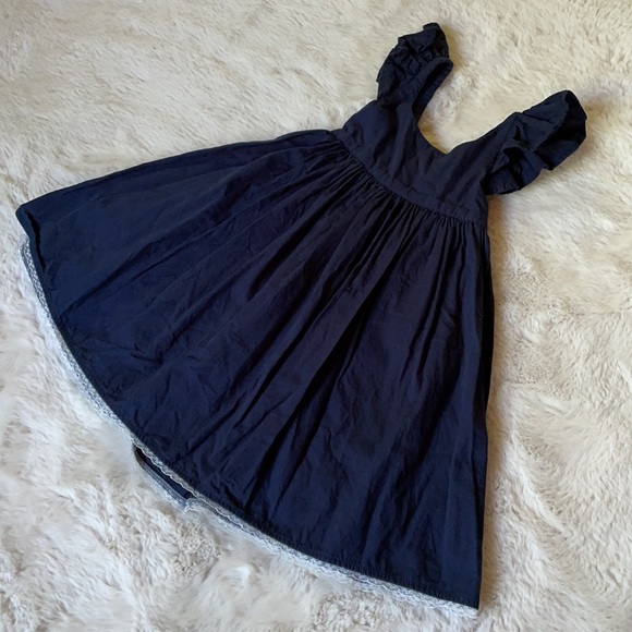 Lacey Lane | Navy Fairy Flutter Sleeve Dress | 4 - Picture 6 of 14